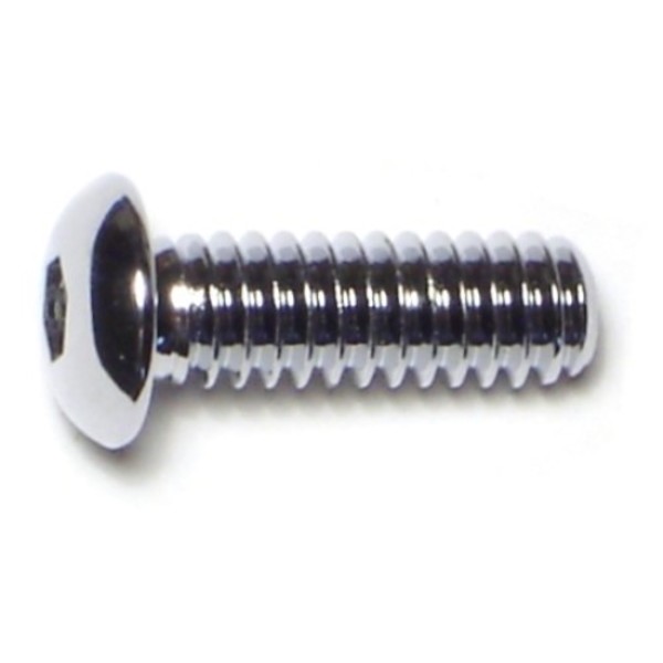 Midwest Fastener 1/4"-20 Socket Head Cap Screw, Chrome Plated Steel, 3/4 in Length, 10 PK 74206